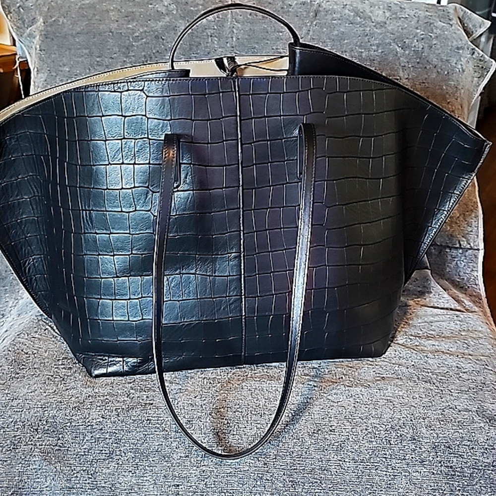 Designer alligator large tote